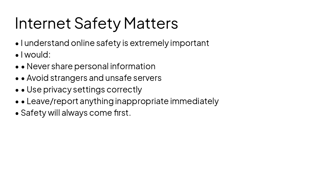 Slide 7 - Internet Safety Matters