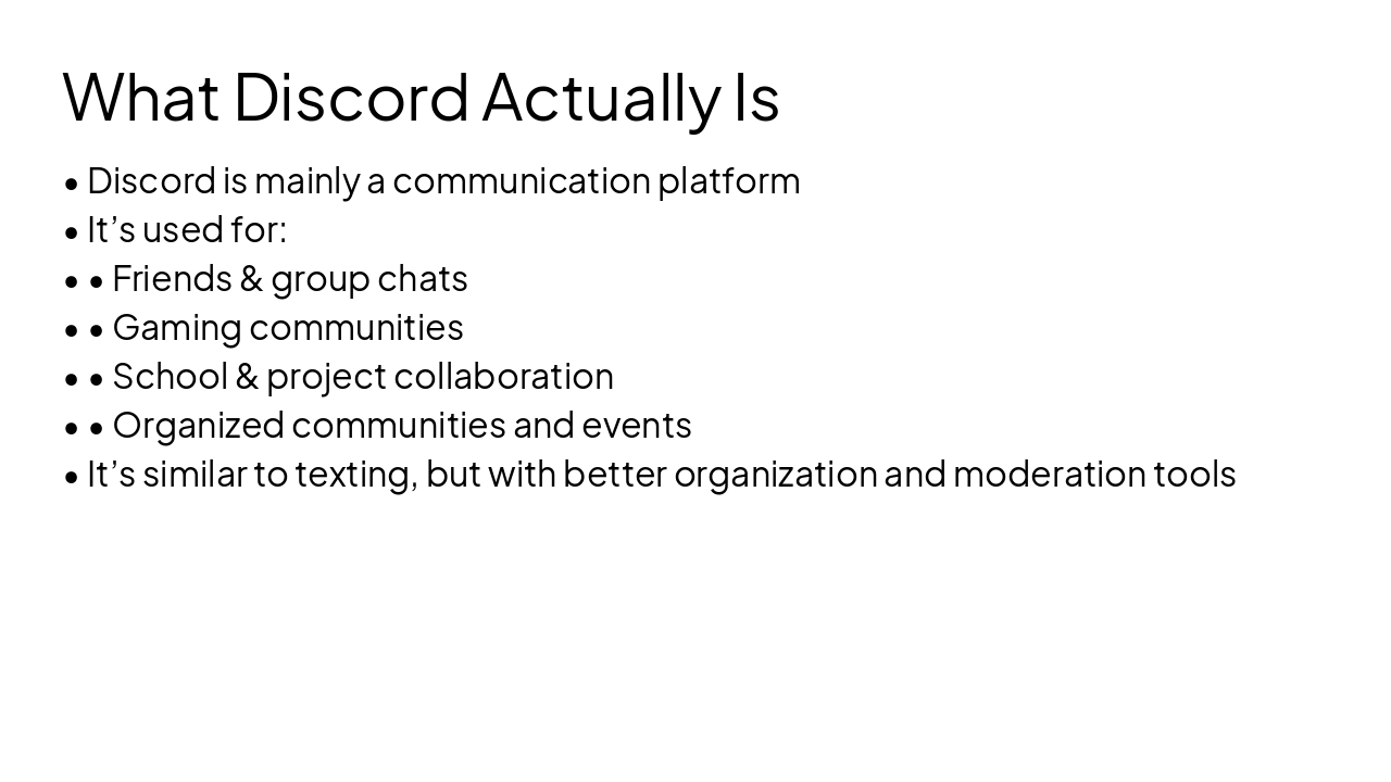 Slide 3 - What Discord Actually Is