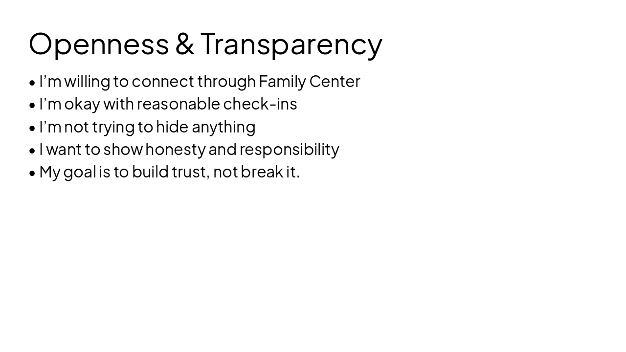 Slide 10 - Openness & Transparency