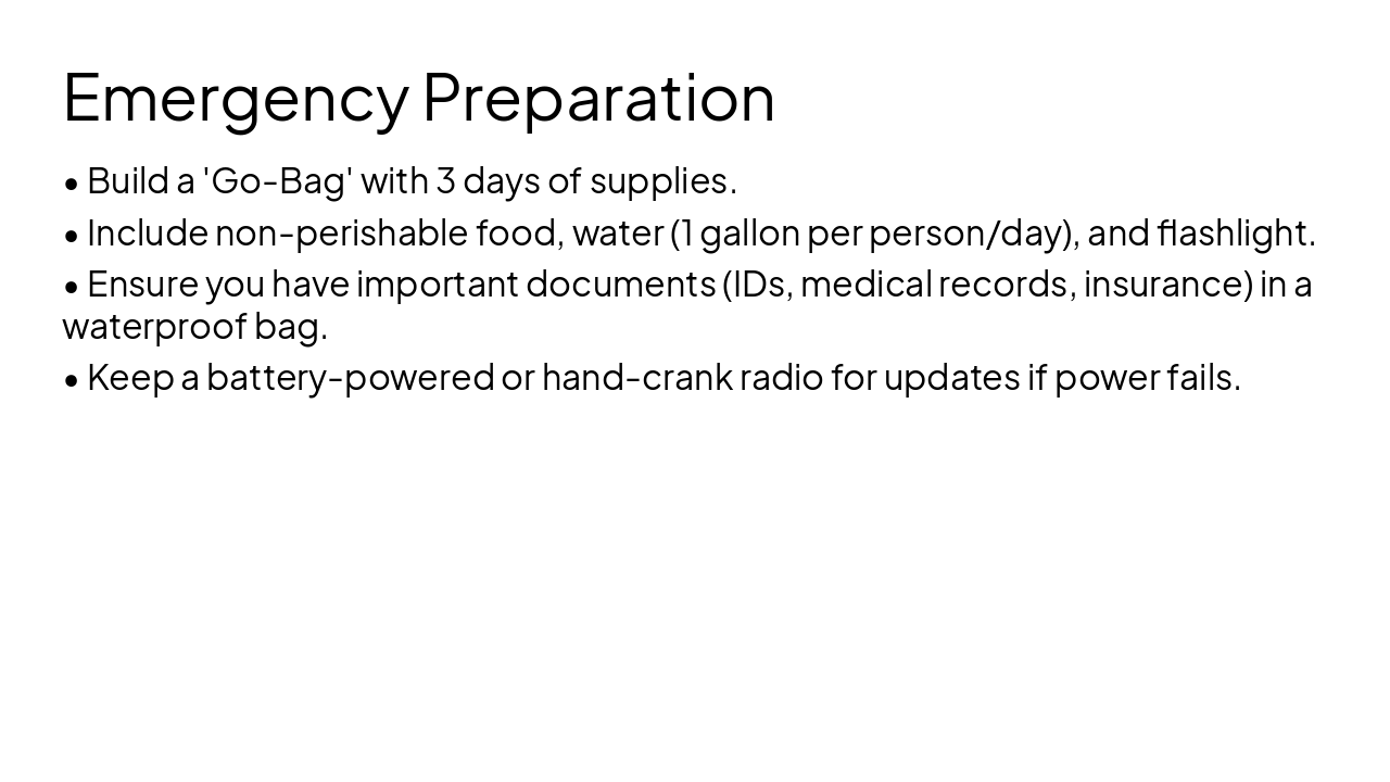 Slide 10 - Emergency Preparation