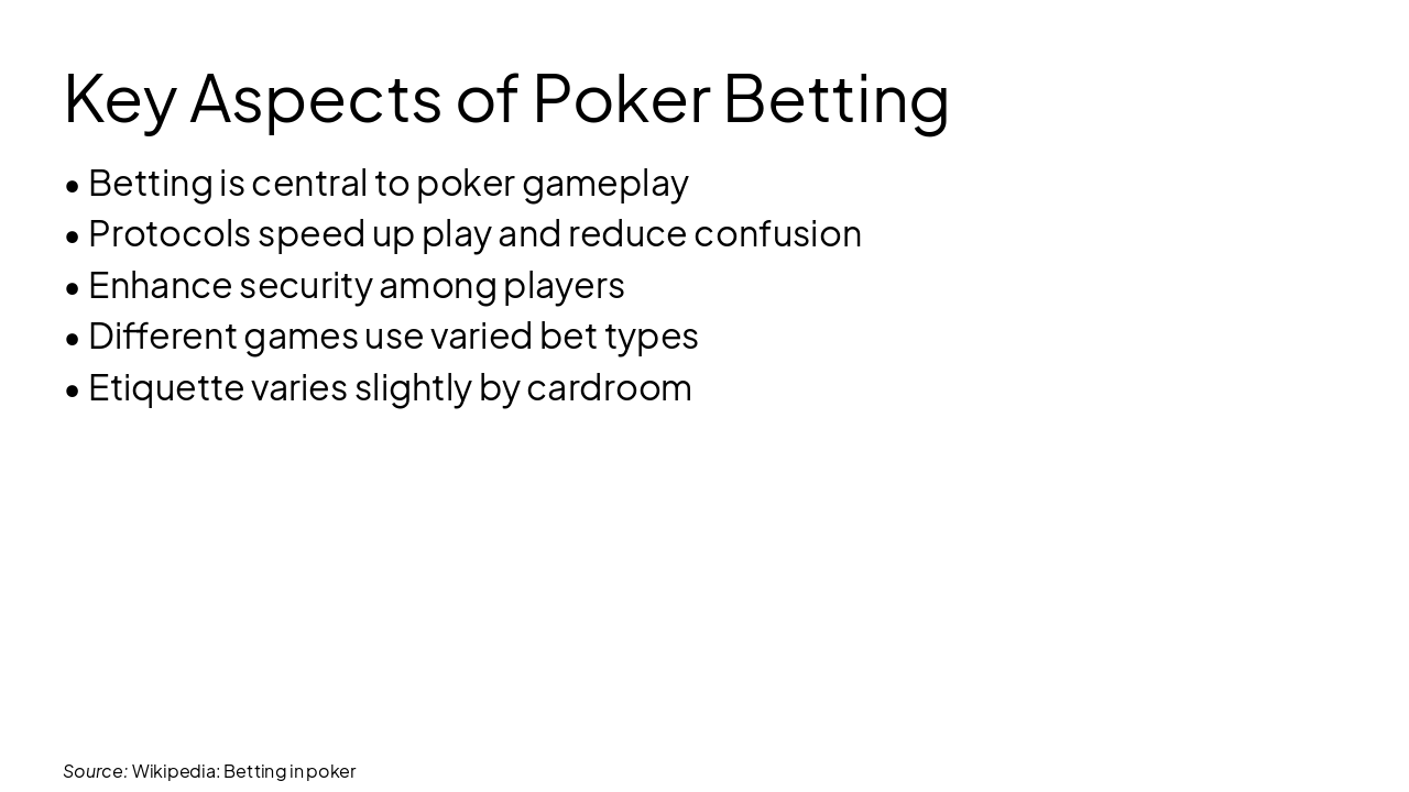 Slide 9 - Key Aspects of Poker Betting