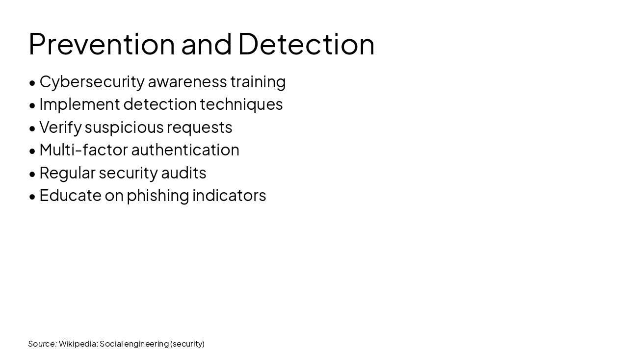 Slide 9 - Prevention and Detection