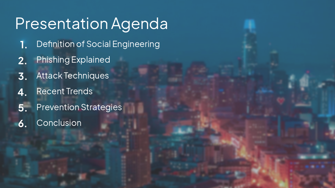 Slide 2 - Presentation Agenda