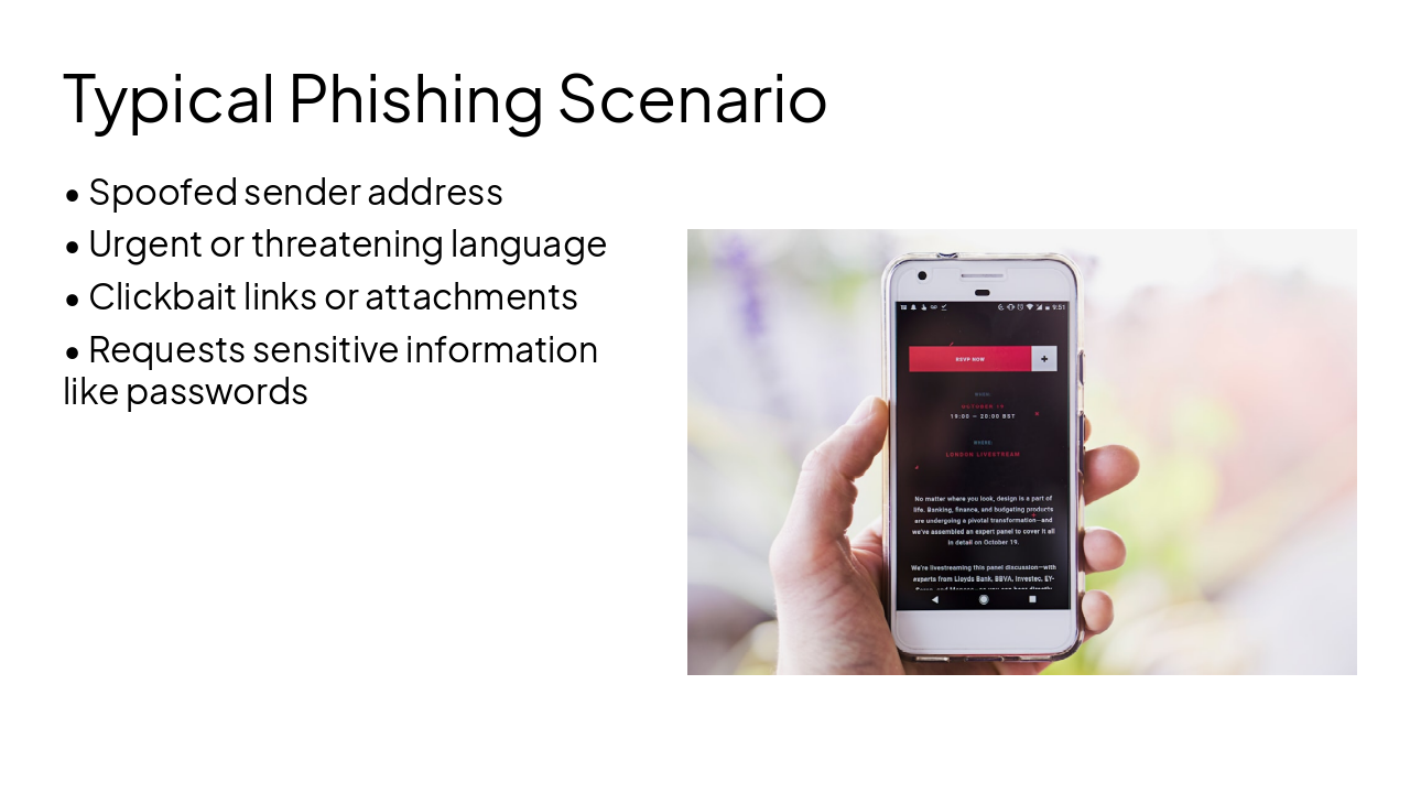 Slide 6 - Typical Phishing Scenario