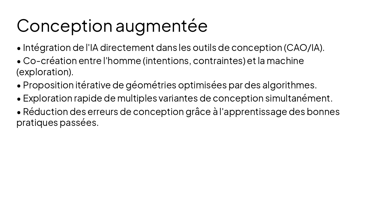 Slide 5 - Conception augmentée