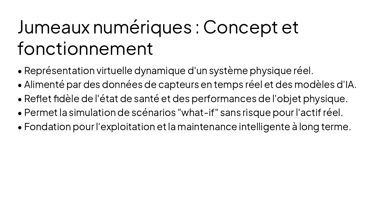 Slide 10 - Jumeaux numériques : Concept et fonctionnement