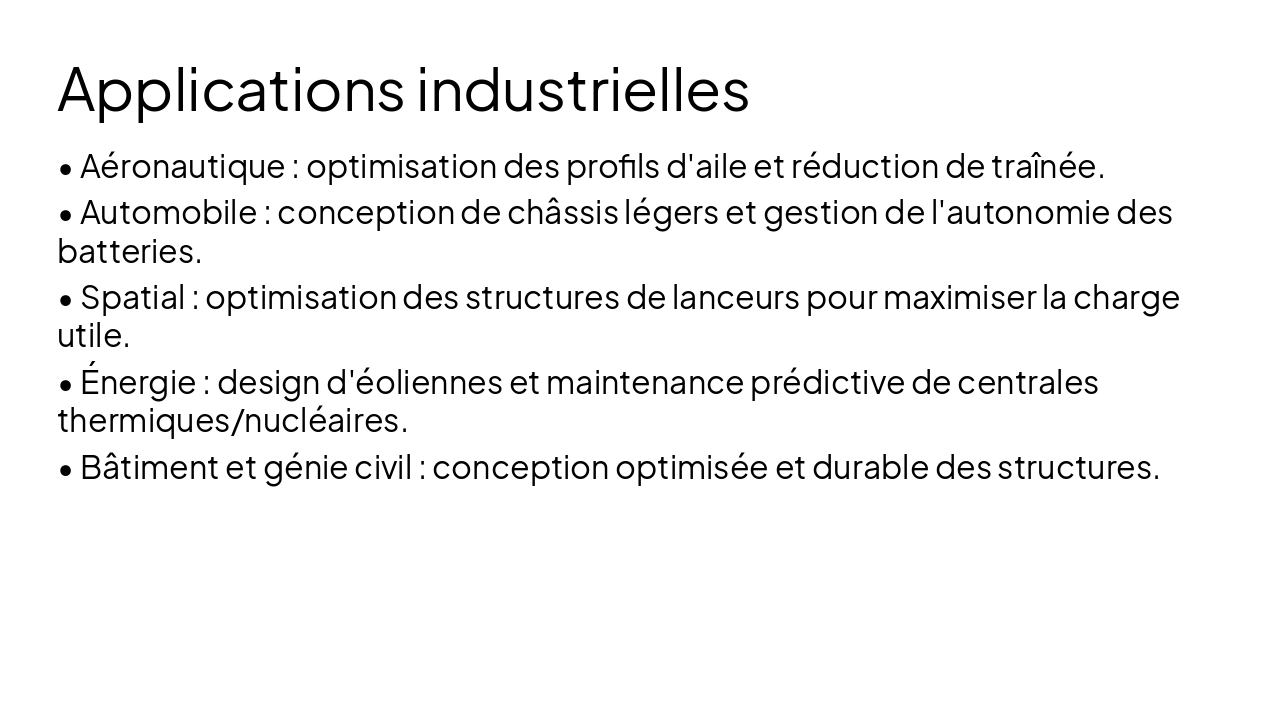 Slide 12 - Applications industrielles