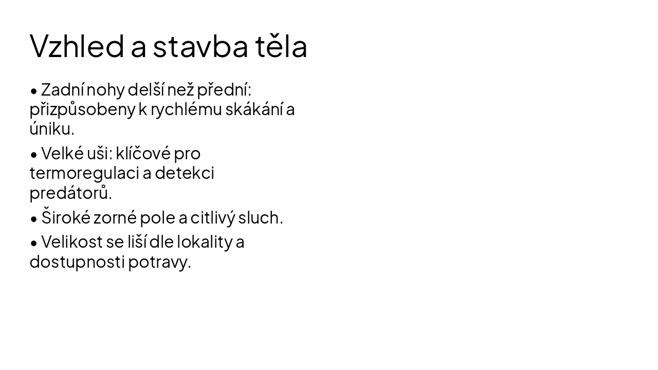 Slide 3 - Vzhled a stavba těla
