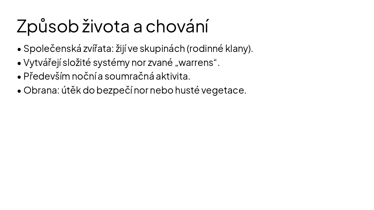 Slide 5 - Způsob života a chování