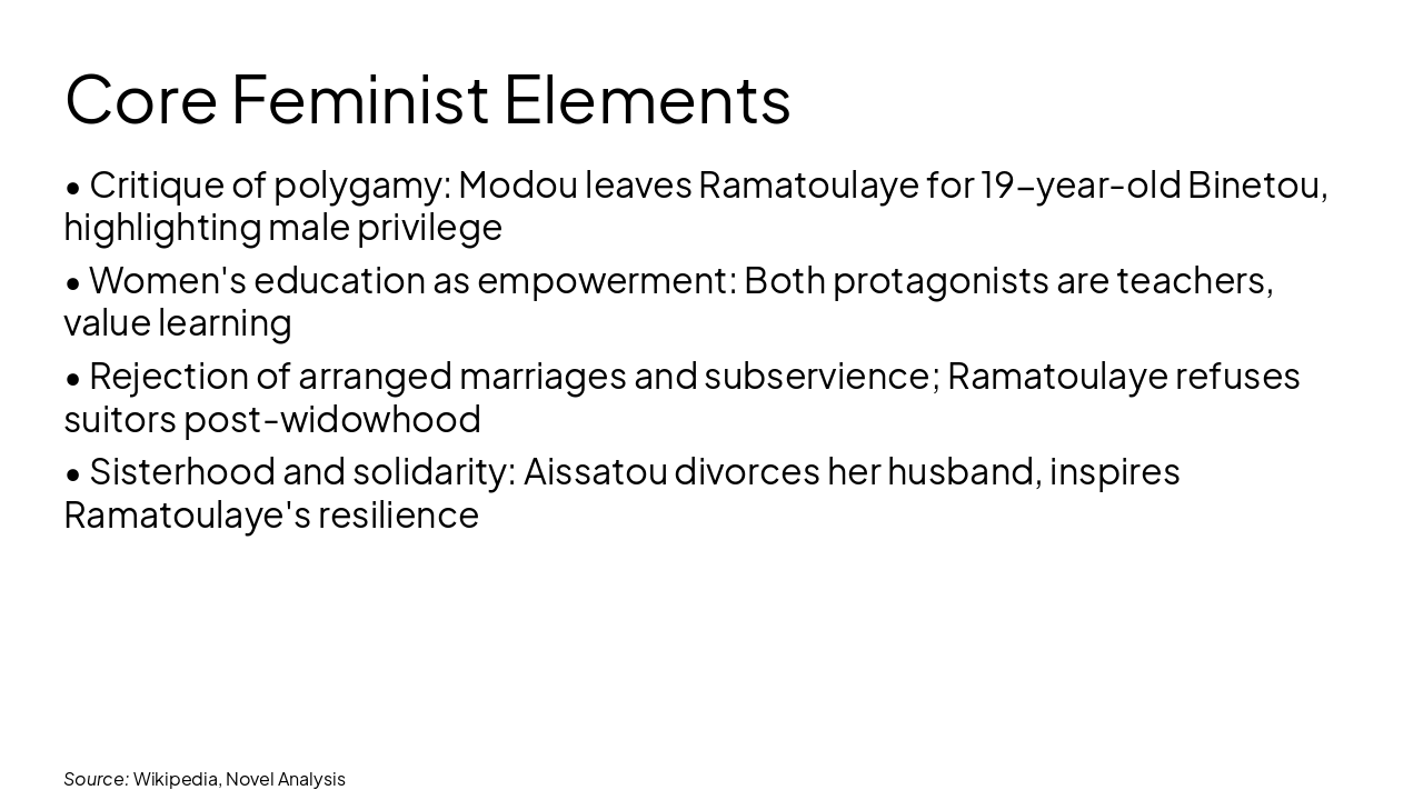 Slide 5 - Core Feminist Elements