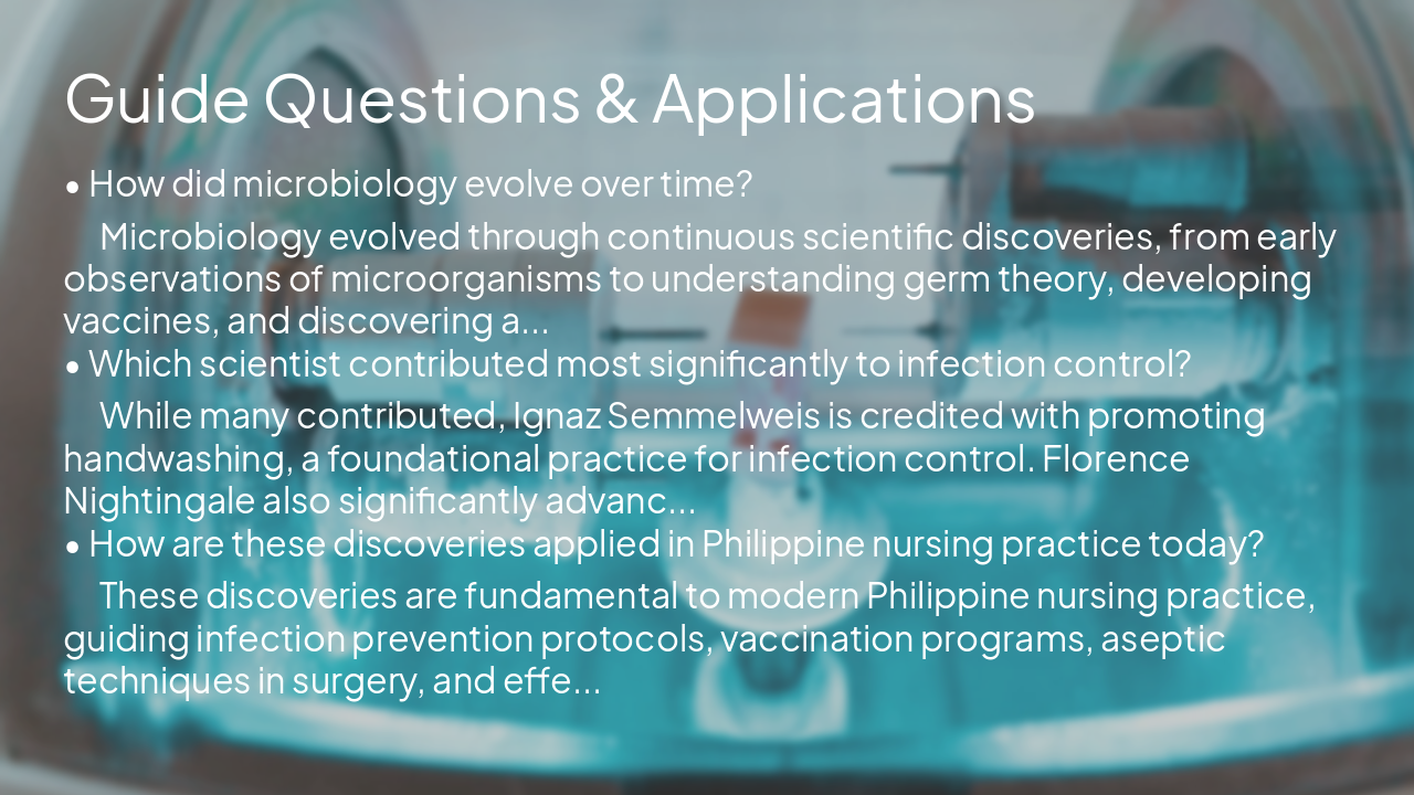 Slide 6 - Guide Questions & Applications