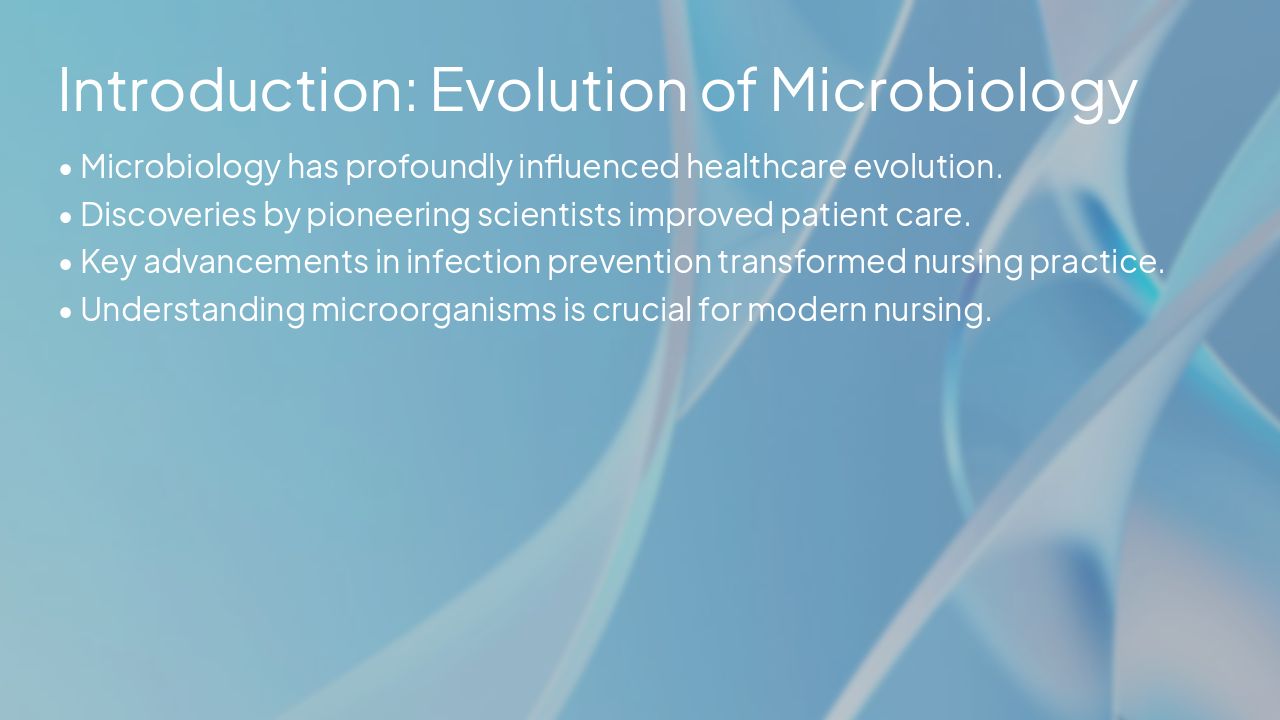 Slide 2 - Introduction: Evolution of Microbiology