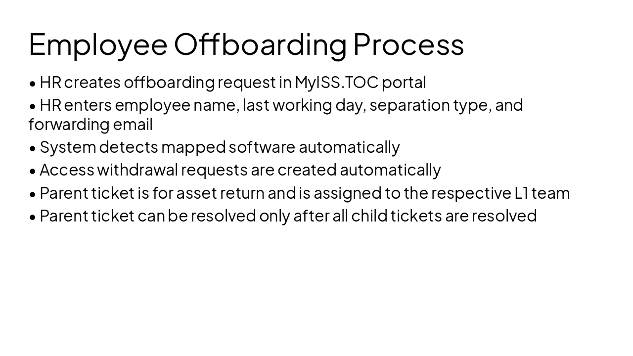 Slide 8 - Employee Offboarding Process