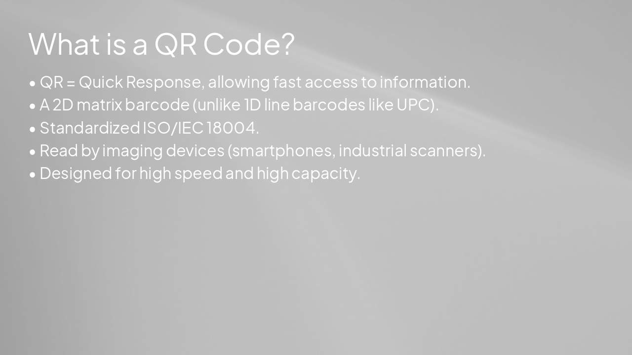 Slide 4 - What is a QR Code?