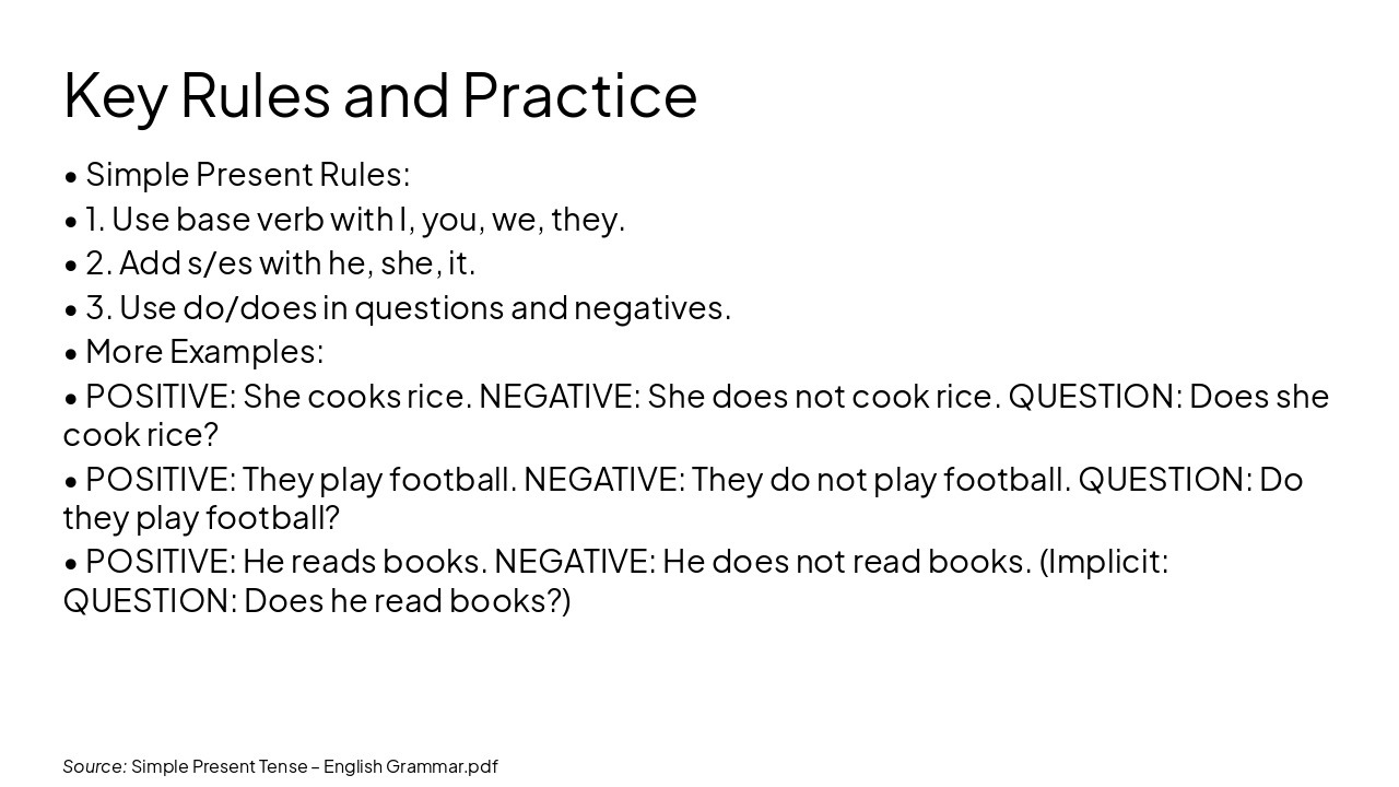 Slide 11 - Key Rules and Practice