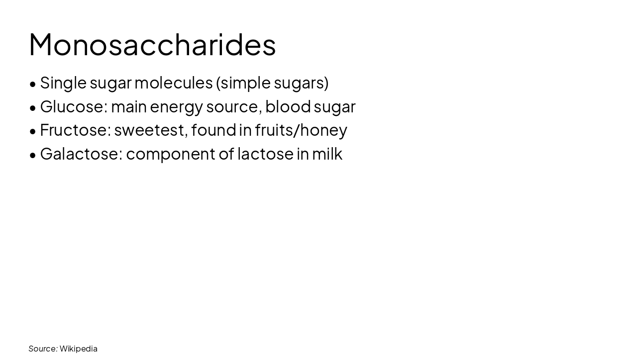 Slide 5 - Monosaccharides