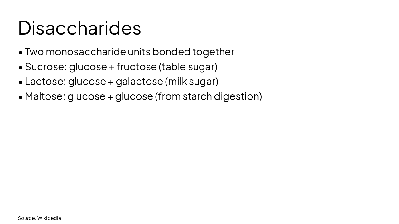 Slide 6 - Disaccharides