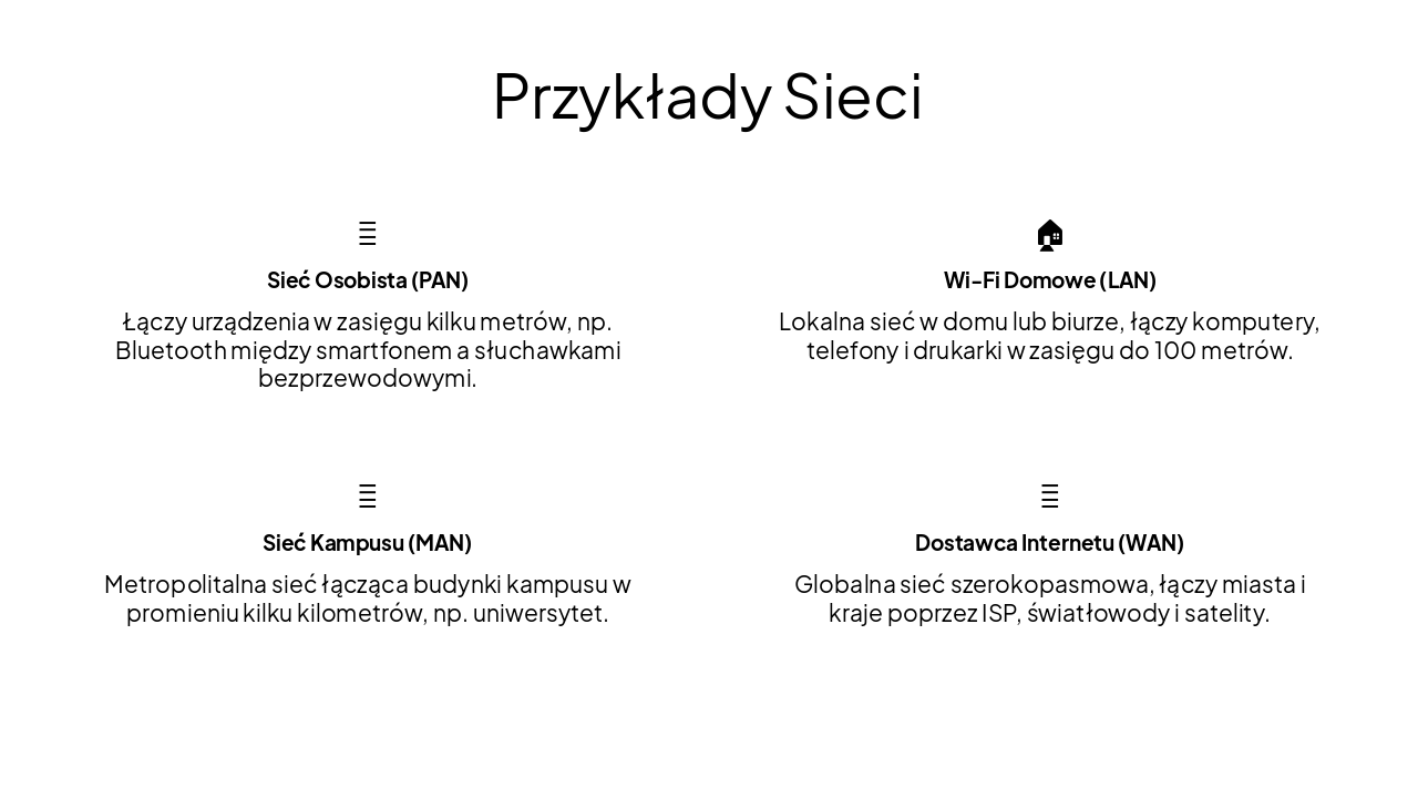 Slide 8 - Przykłady Sieci