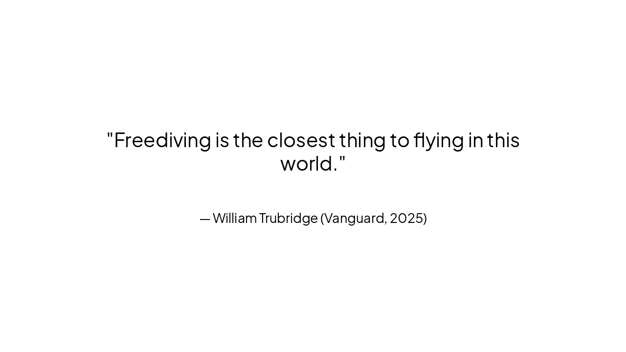 Slide 4 - Freediving: The Closest Thing to Flying