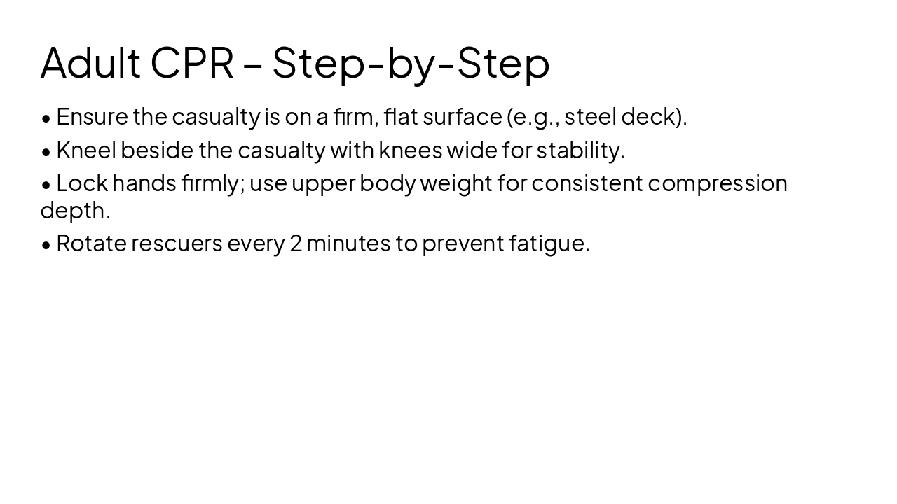 Slide 10 - Adult CPR – Step-by-Step