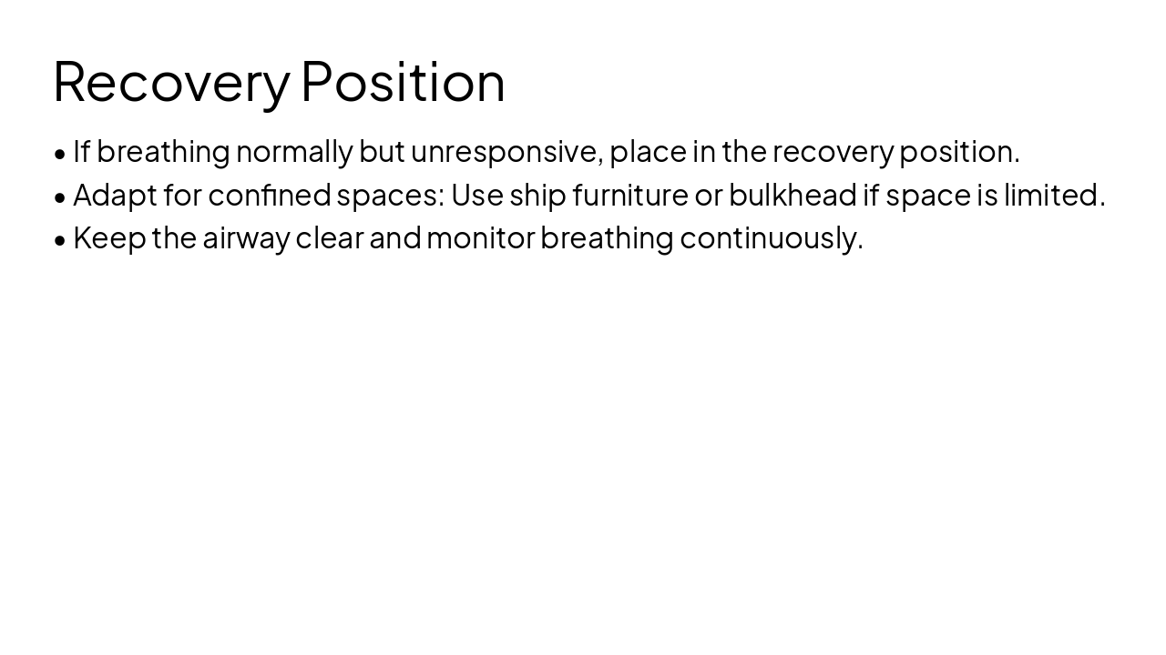 Slide 14 - Recovery Position