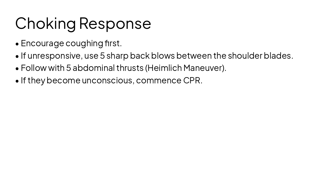 Slide 17 - Choking Response