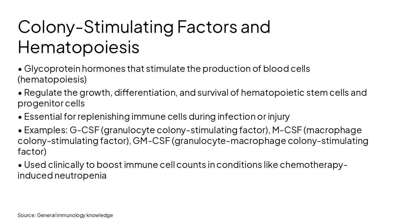 Slide 9 - Colony-Stimulating Factors and Hematopoiesis
