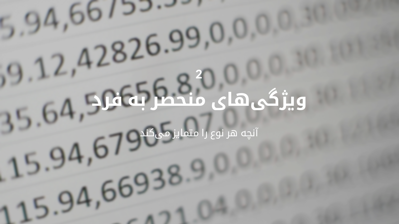 Slide 5 - ویژگیهای اصلی دیتا تایپها
