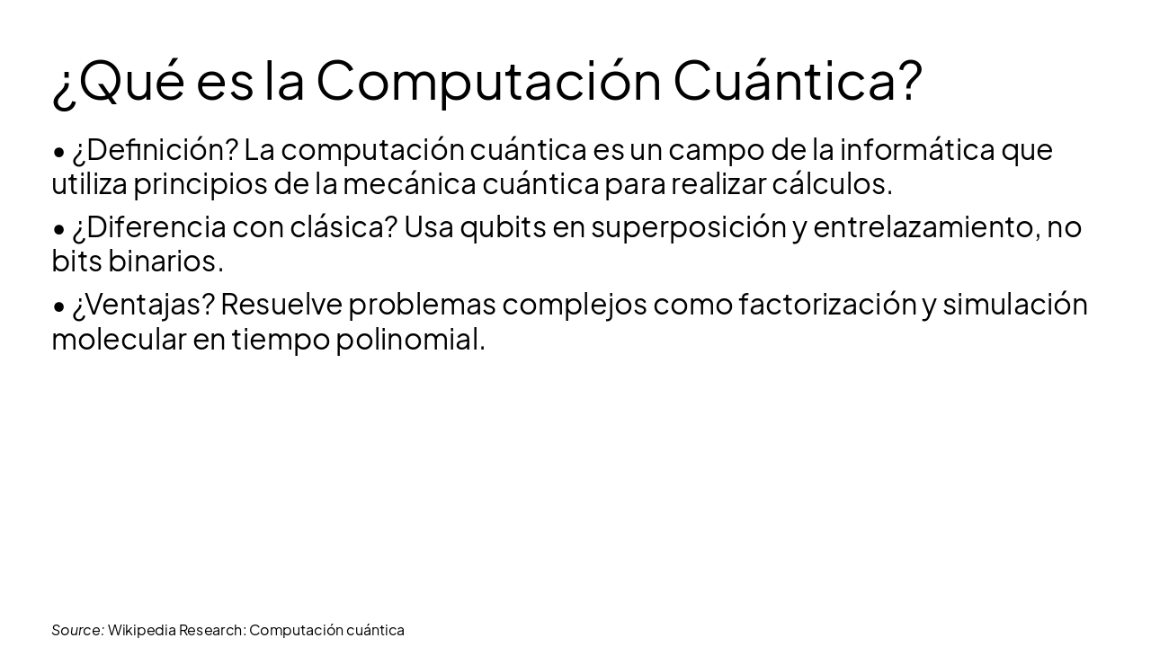 Slide 3 - ¿Qué es la Computación Cuántica?
