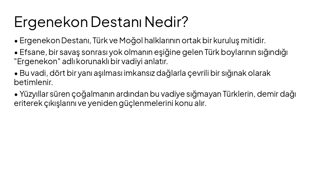 Slide 3 - Ergenekon Destanı Nedir?