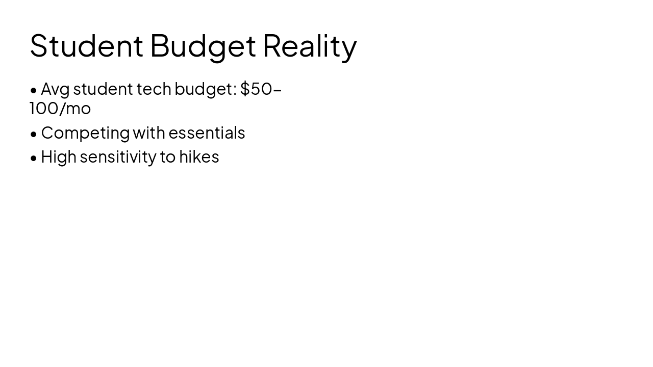 Slide 8 - Student Budget Reality