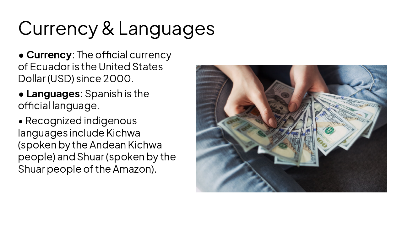 Slide 8 - Currency & Languages