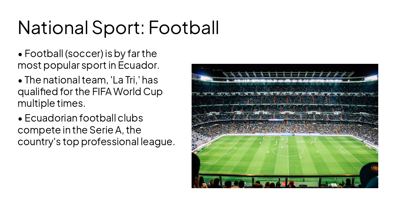 Slide 9 - National Sport: Football