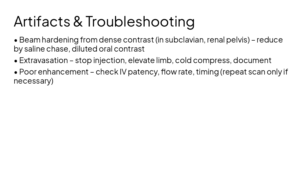 Slide 15 - Artifacts & Troubleshooting