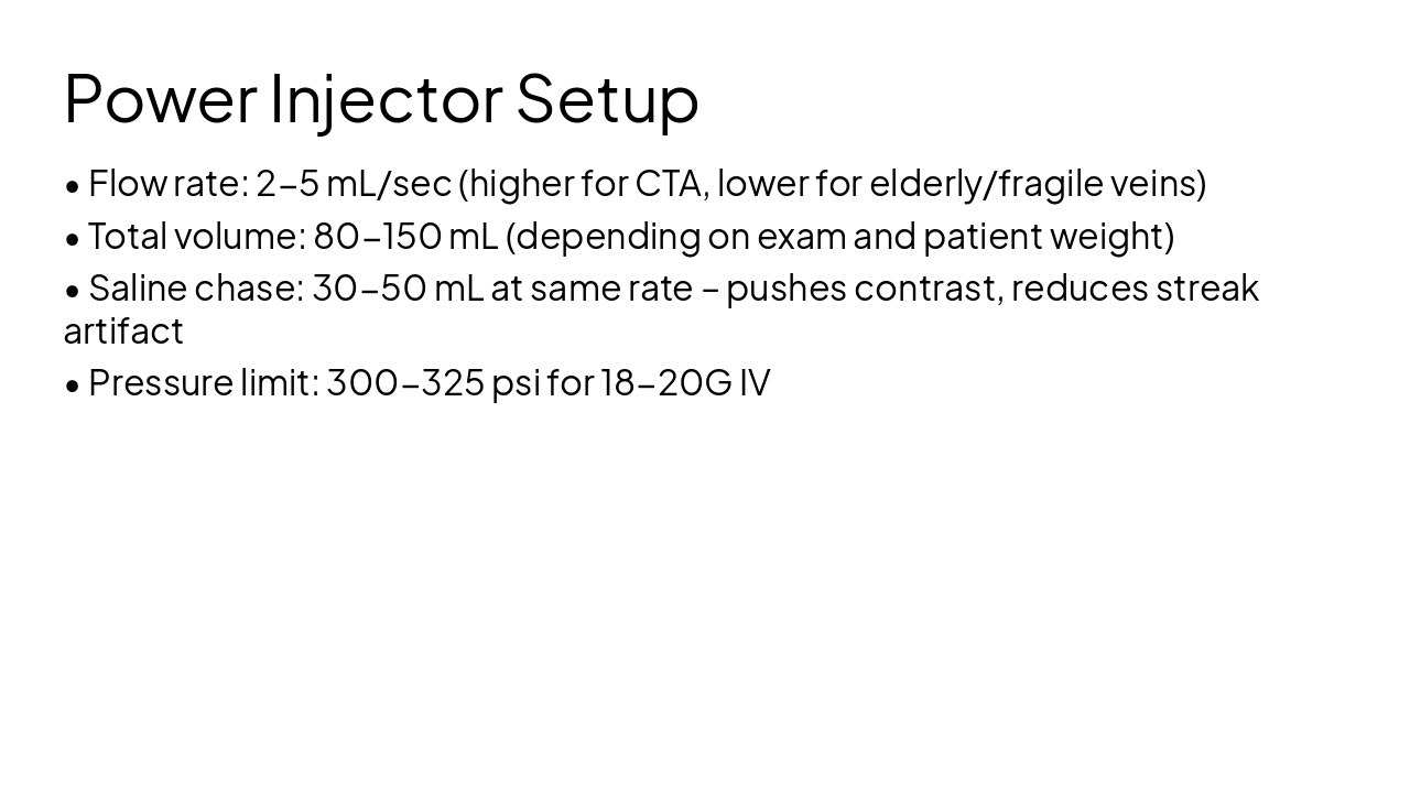 Slide 11 - Power Injector Setup