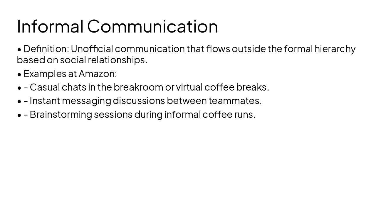 Slide 6 - Informal Communication