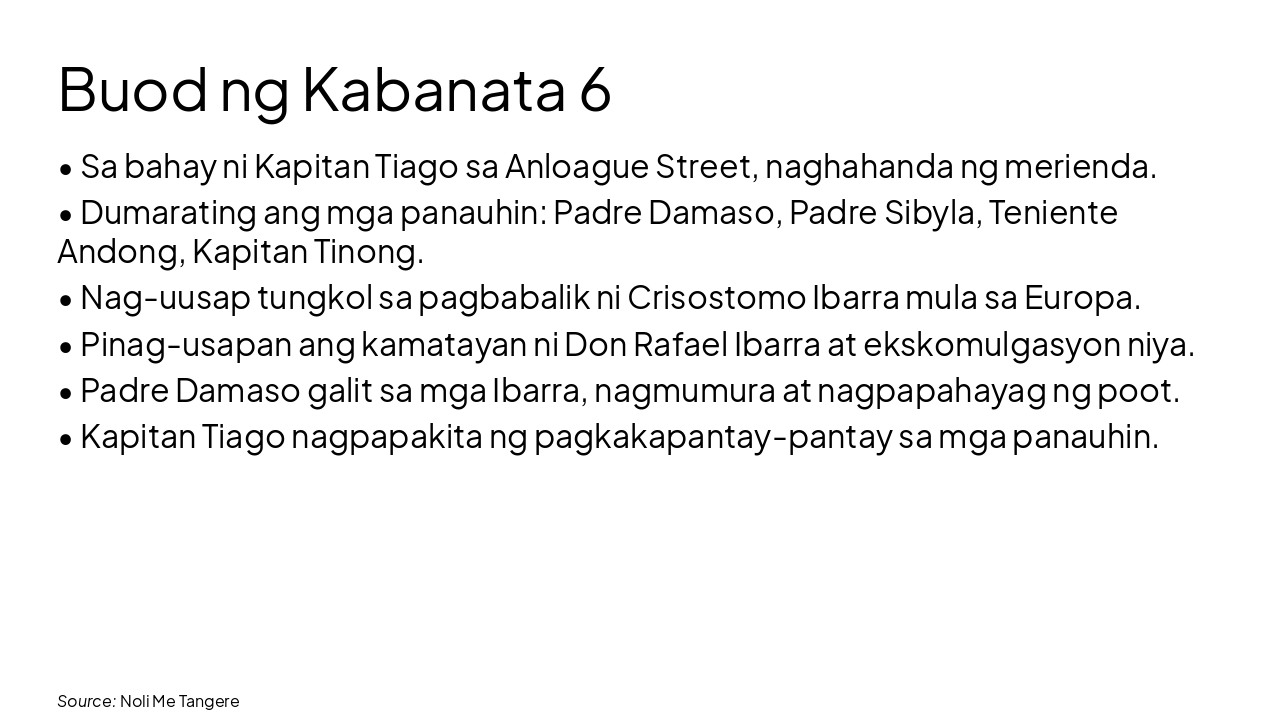 Slide 5 - Buod ng Kabanata 6