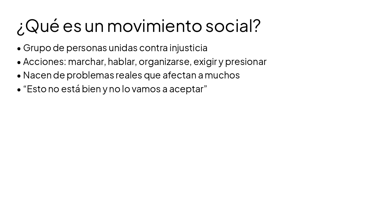 Slide 6 - ¿Qué es un movimiento social?