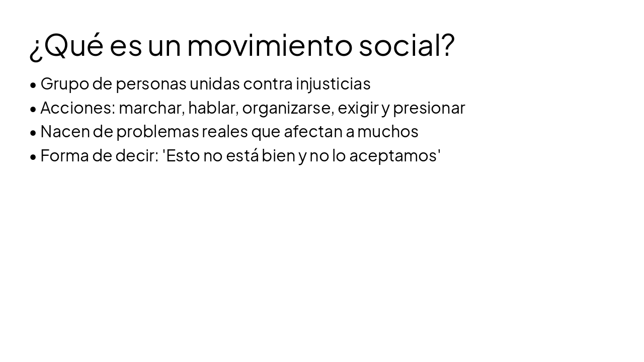 Slide 8 - ¿Qué es un movimiento social?