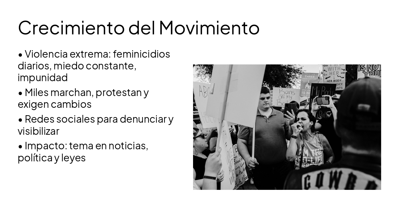 Slide 16 - Crecimiento del Movimiento