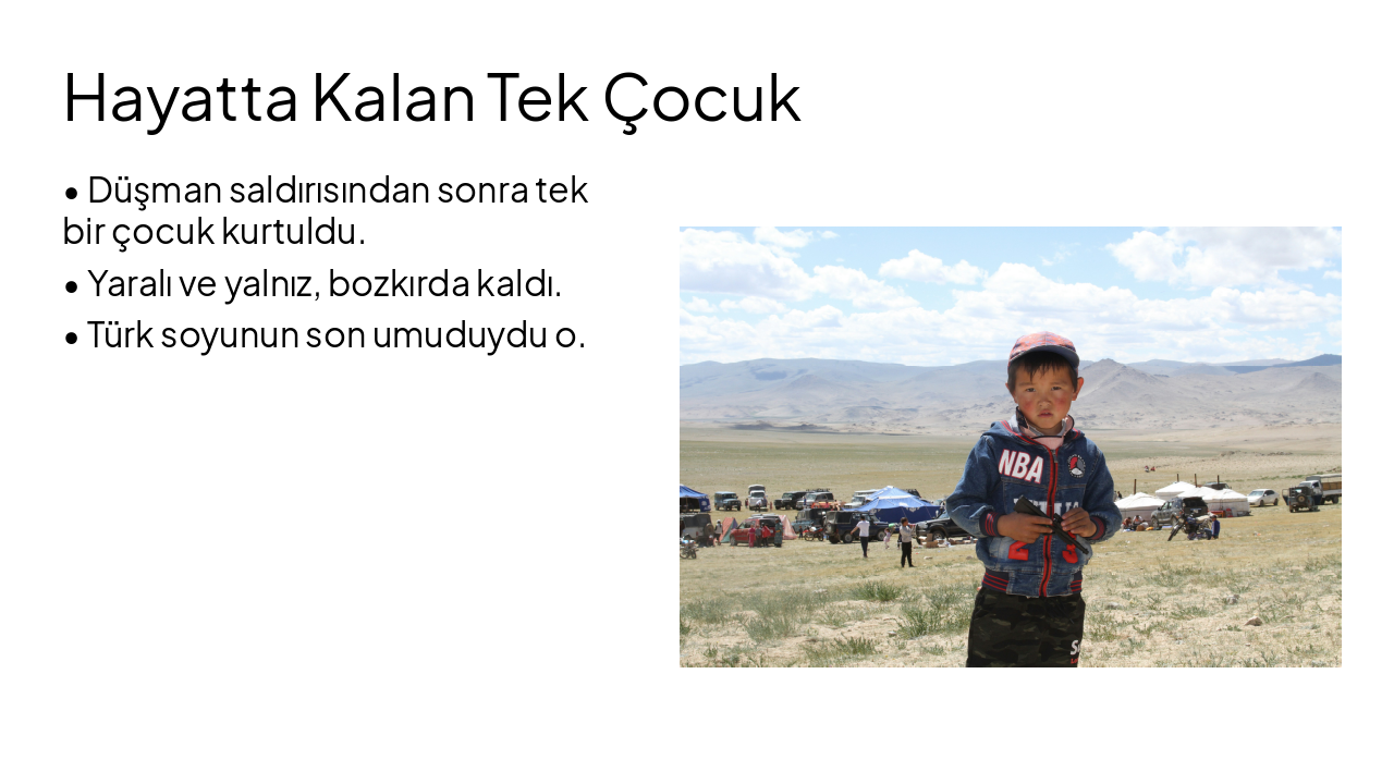 Slide 3 - Hayatta Kalan Tek Çocuk