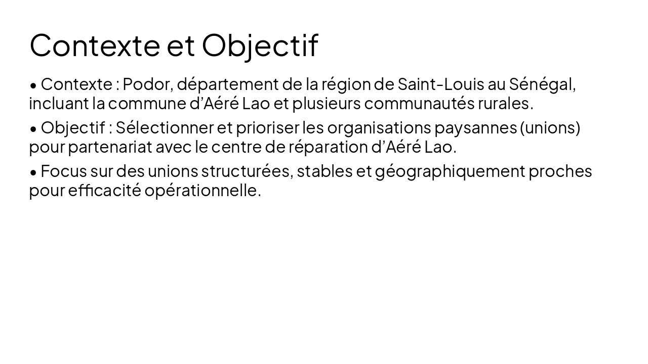 Slide 3 - Contexte et Objectif