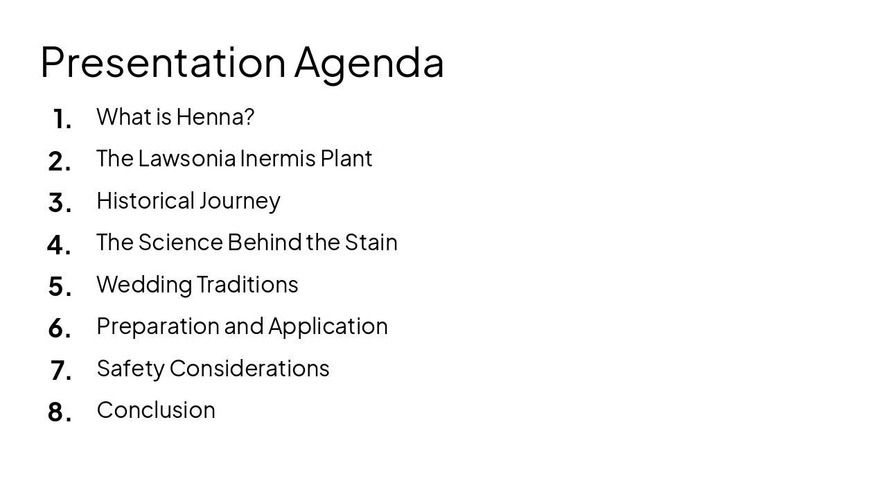 Slide 2 - Presentation Agenda