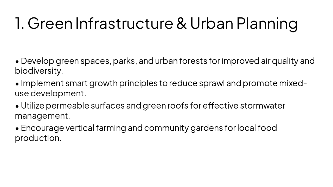 Slide 6 - 1. Green Infrastructure & Urban Planning