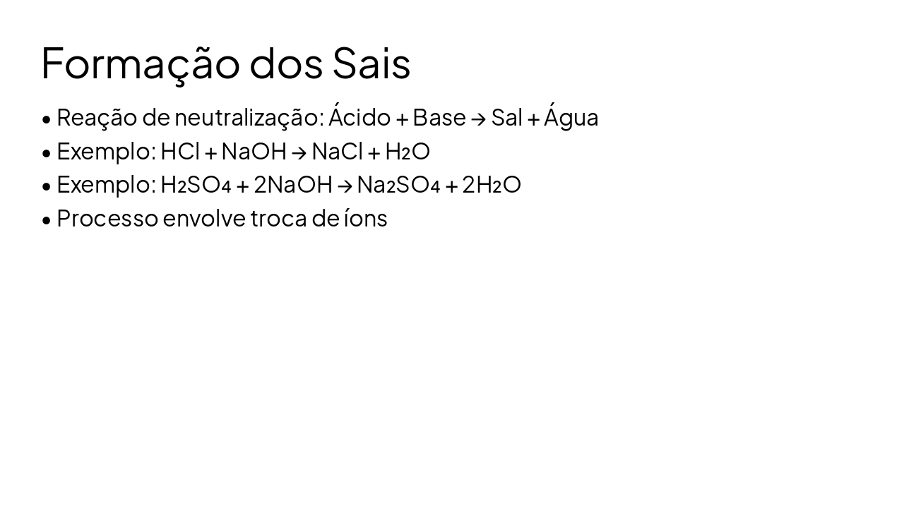 Slide 5 - Formação dos Sais