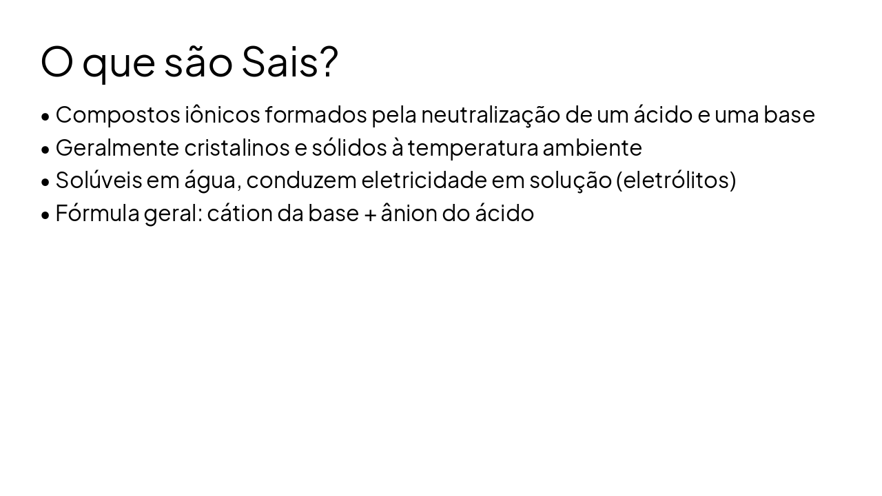Slide 4 - O que são Sais?