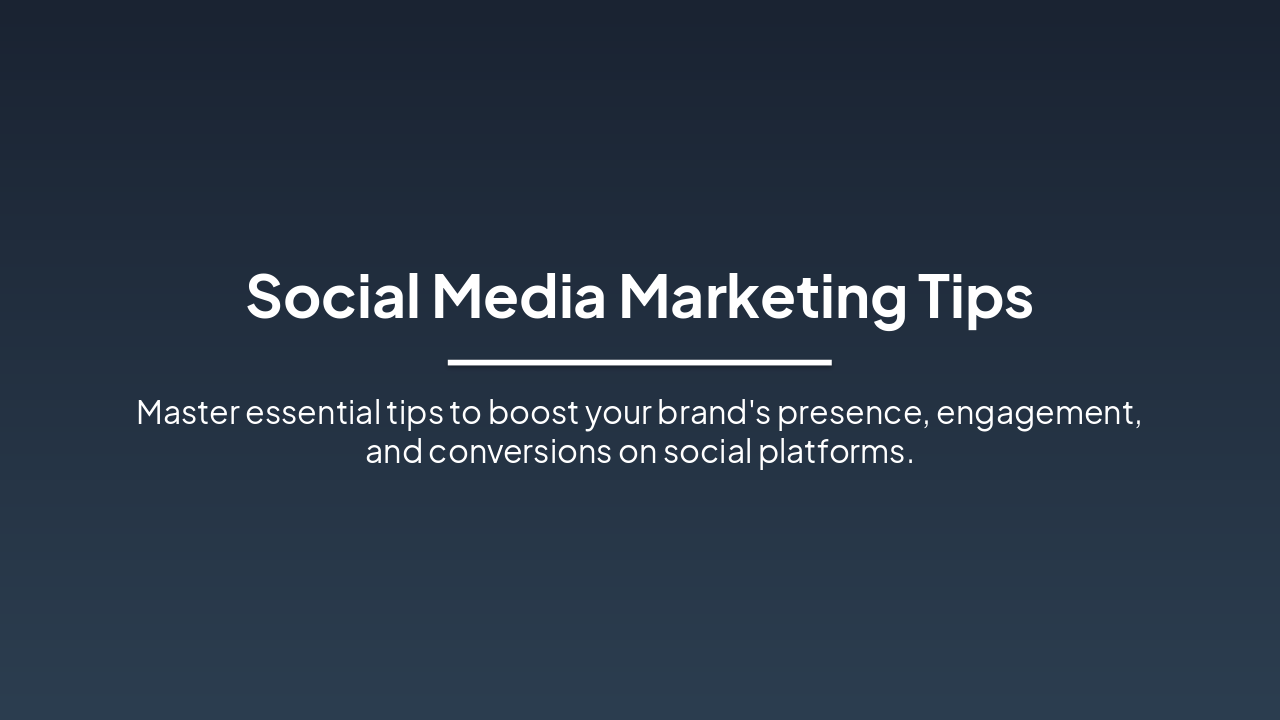Social Media Marketing Tips