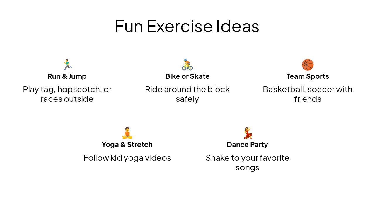 Slide 8 - Fun Exercise Ideas