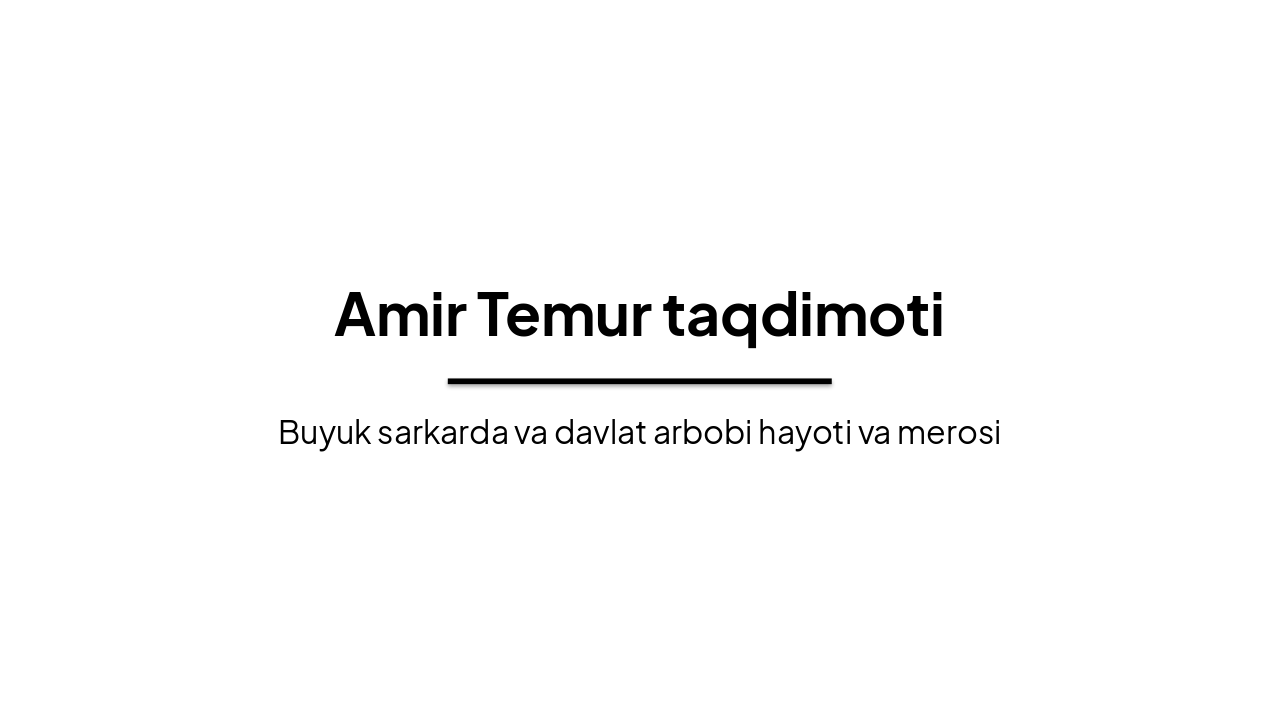 Slide 1 - Amir Temur taqdimoti