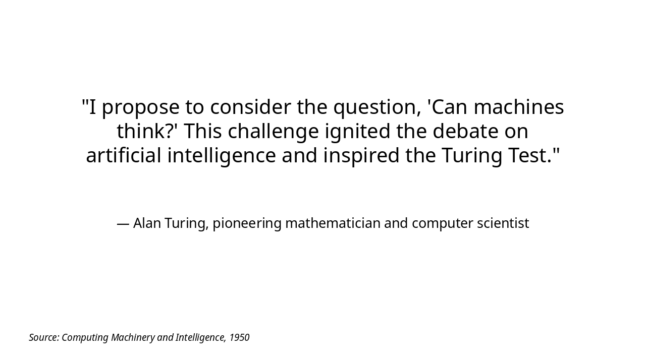 Slide 5 - Turing's Famous Question